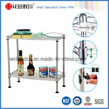 Ensamble 2 Tiers Chrome Mini cocina Spice alambre para el hogar